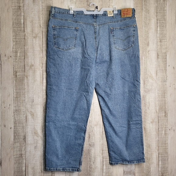 Men's Levi's 550 Relaxed-Fit Stretch Straight Blue Jeans 50x32 New - Picture 11 of 15